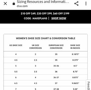 Shoe Size Conversion Chart Inches CM